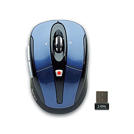Gear Head Wireless Optical Tilt-Wheel Mouse, Blue