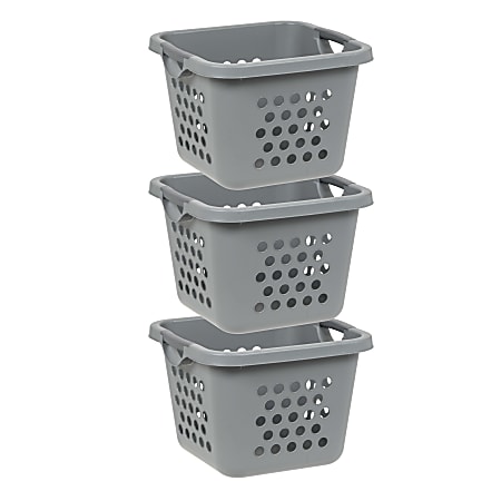 Iris Hamper, 32 Qt, Gray, Pack Of 3 Hampers