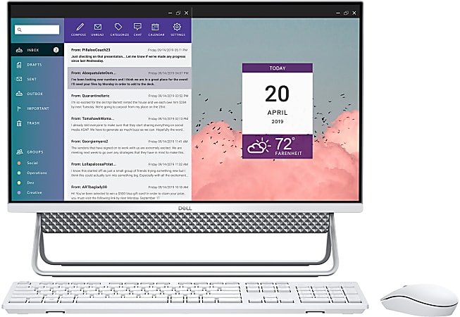 Dell™ Inspiron 5400 All-In-One Desktop PC, 23.8" Touch Screen, Intel® Core™ i5, 8GB Memory, 512GB Solid State Drive, Wi-Fi 6, Windows® 10, I5400-5903SLV-PUS