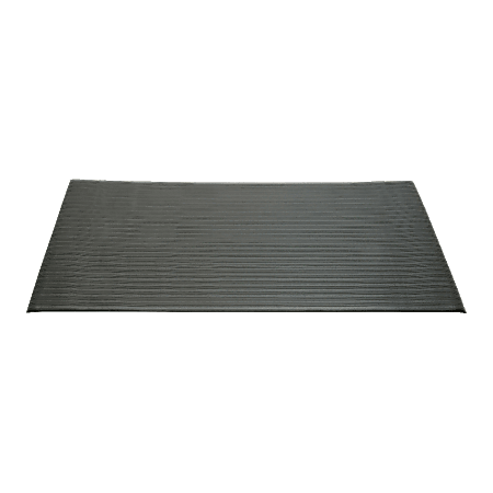 SKILCRAFT® Vinyl Ribbed Anti-Fatigue Mat, 36" x 60", Black (AbilityOne 7220-01-616-3624)