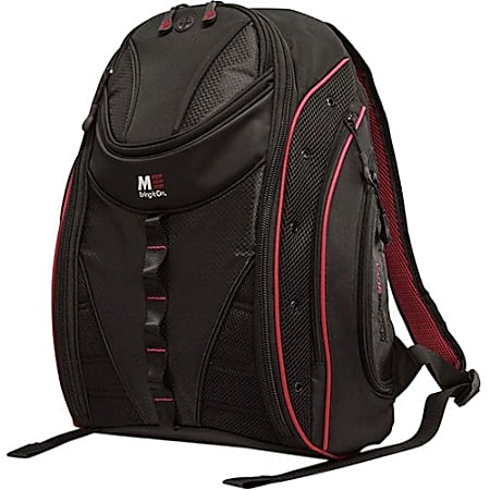 Mobile Edge Express MEBPE72 Carrying Case (Backpack) for 16" to 17" MacBook, Book - Black, Red - Ballistic Nylon Body - Shoulder Strap - 20" Height x 16" Width x 8.5" Depth