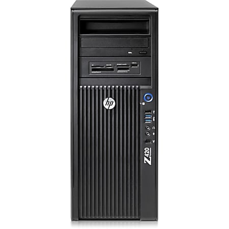 HP Z420 Workstation - 1 x Intel Xeon E5-1650 v2 Hexa-core (6 Core) 3.50 GHz - 8 GB DDR3 SDRAM - 1 TB HDD - NVIDIA Quadro K2000 2 GB Graphics - Windows 7 Professional 64-bit (English) upgradable to Windows 8.1 Pro - Convertible Mini-tower