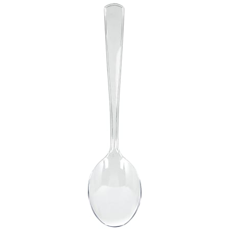 Amscan Plastic Serving Spoons, 9-3/4"H x 2-1/5"W x 1"D, Clear, Set Of 23 Spoons