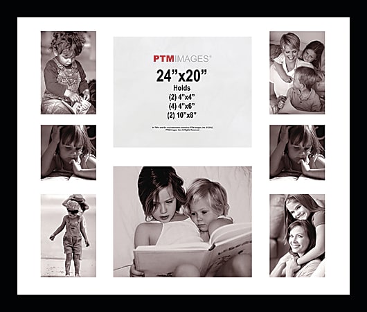 PTM Images Photo Frame, Collage, 20"H x 24"W, Black