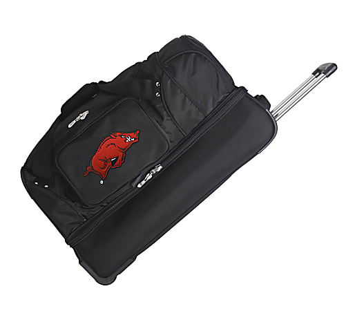 Denco Sports Luggage L300 Arkansas 2-Wheel Drop-Bottom Duffel Bag, Black