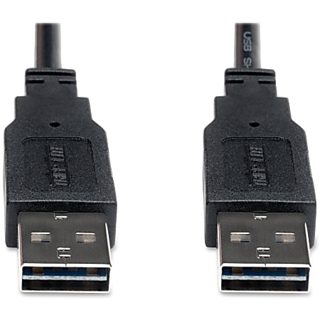 Tripp Lite Universal Reversible USB 2.0 Cable, 6', Black, TB4116