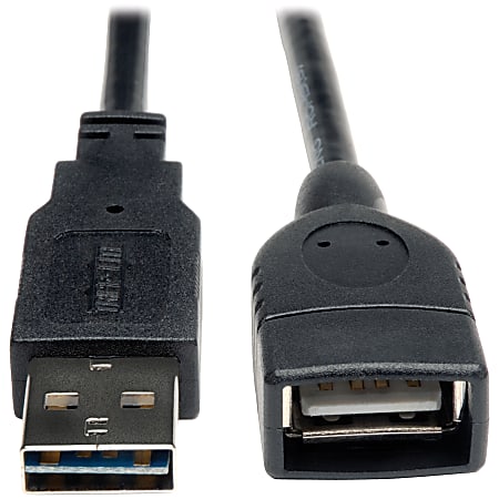 Eaton Tripp Lite Series Universal Reversible USB 2.0 Extension Cable (Reversible A to A M/F), Black, 10 ft. (3.05 m) - UR024010