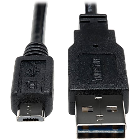 Eaton Tripp Lite Series Universal Reversible USB 2.0 Cable (Reversible A to 5Pin Micro B M/M), 6 ft. (1.83 m) - UR050006