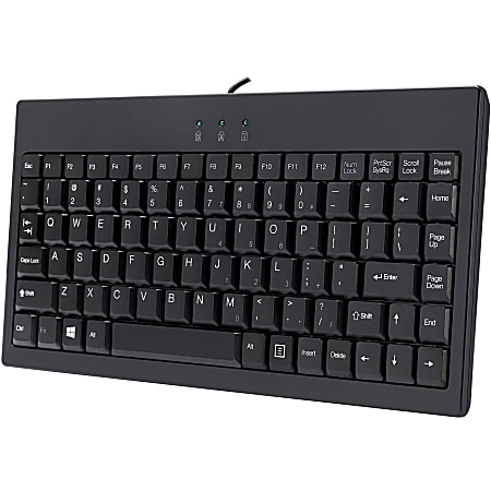 Adesso® AKB-110B EasyTouch USB/PS/2 Mini Keyboard, Black