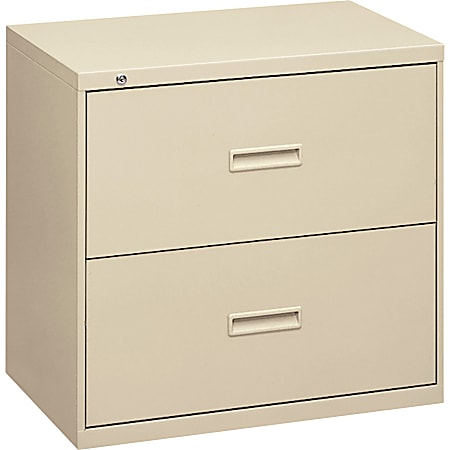basyx by HON 35 W x 18 D Lateral 2 Drawer File Cabinet Putty