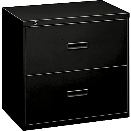 HON® 18"D Lateral 2-Drawer File Cabinet, Black
