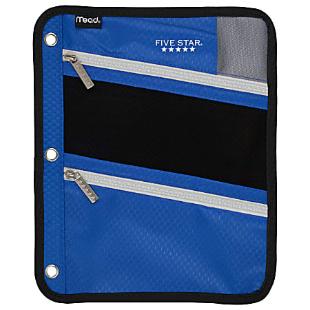 15 Pcs 3 Ring Pencil Pouch Bulk, 5 Colors American Football