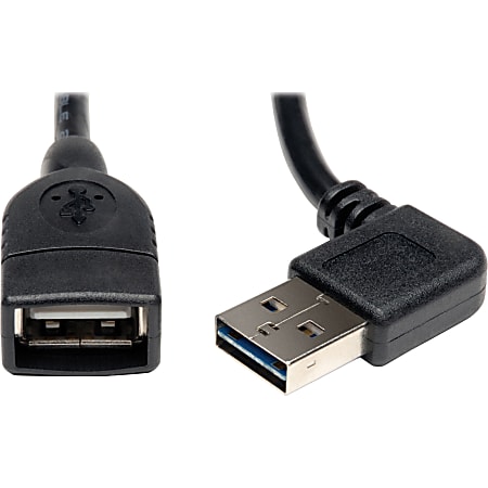 Eaton Tripp Lite Series Universal Reversible USB 2.0 Extension Cable (Reversible Right/Left-Angle A to A M/F), 1 - UR02418NRA