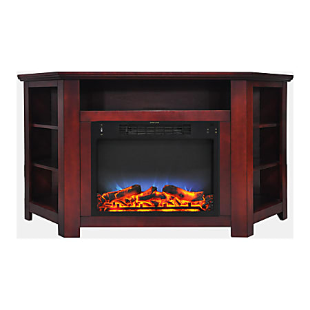 Cambridge® Stratford Electric Corner Fireplace With LED Multicolor Display, Cherry