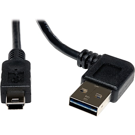 Eaton Tripp Lite Series Universal Reversible USB 2.0 Cable (Reversible Right/Left-Angle A to 5Pin Min - UR030006RA