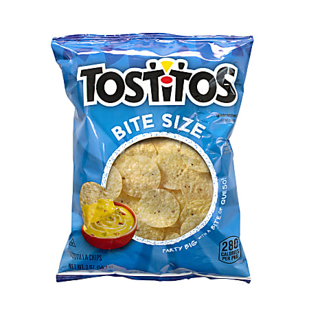 Tostitos Bite-Size Tortilla Chips, 2 Oz, Pack Of 64 Bags