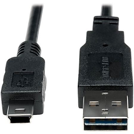 Eaton Tripp Lite Series Universal Reversible USB 2.0 Converter Adapter Cable (Reversible A to 5Pin Mini B M/M), 3 ft. (0.91 m) - UR030003