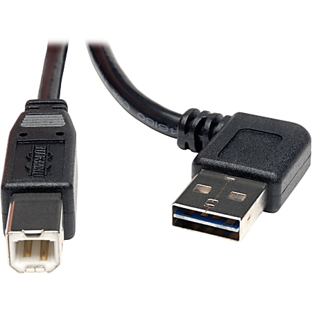 Eaton Tripp Lite Series Universal Reversible USB 2.0 Cable (Right/Left-Angle Reversible A to B M/M), 3 ft. (0.91 m) - UR022003RA