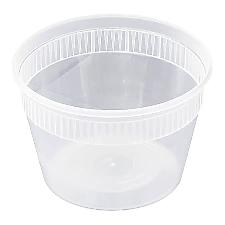 Pactiv DELItainer® Microwavable Container Combos, 0.5 Qt, Clear, Carton Of 240 Containers