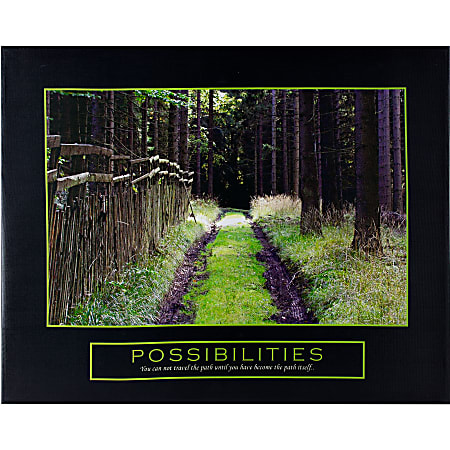 Crystal Art Gallery Motivational Print On Canvas, Possibilities, 16"H x 20"W, Green