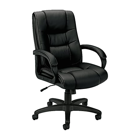 HON® VL131 Vinyl Ergonomic High-Back Executive Office Chair, Black