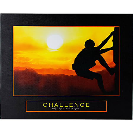 Crystal Art Gallery Motivational Print On Canvas, Challenge, 16"H x 20"W