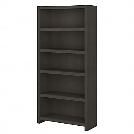 Bush Business Furniture Echo 66"H 5-Shelf Bookcase, Charcoal Maple, Standard Delivery