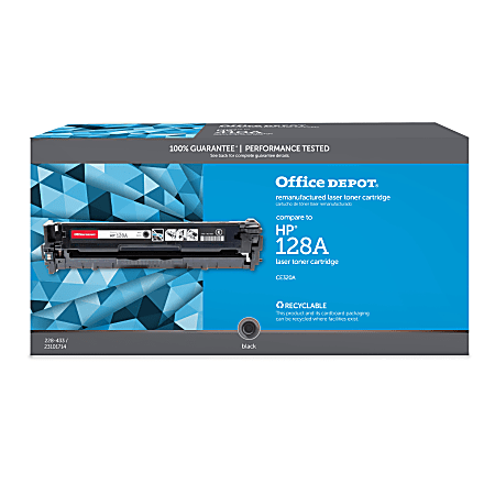 Office Depot® Remanufactured Black Toner Cartridge Replacement For HP 128A