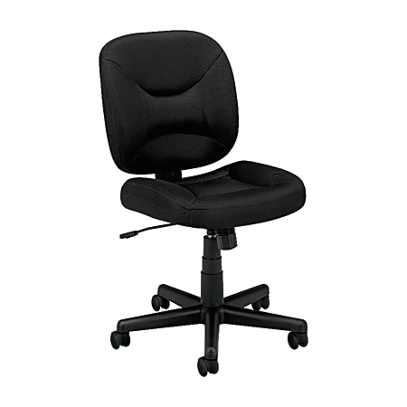 HON® Basyx ValuTask® Low-Back Task Chair, Black