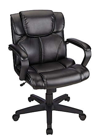 Brenton Studio® Briessa Mid-Back Chair, Black