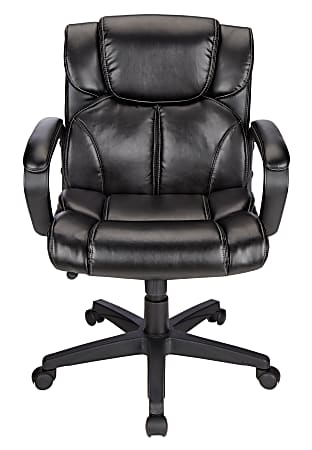Brenton Studio® Briessa Mid-Back Chair, Black