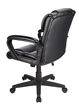 Brenton Studio® Briessa Mid-Back Chair, Black