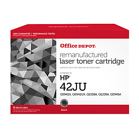 Office Depot® Remanufactured Black Toner Cartridge Replacement For HP 42JU