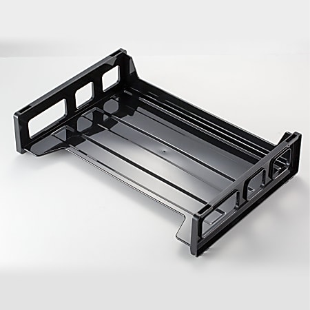 Officemate Recycled Side Load Letter Tray - 1 Compartment(s) - 1 Tier(s) - 2.8"x13.2"x 9" Depth - Stackable, Durable, Handle, Sturdy - 26052