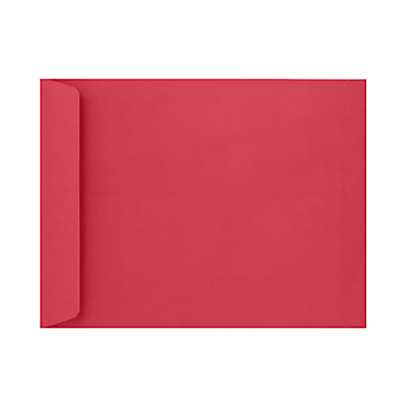 LUX Open-End 9" x 12" Envelopes, Peel & Press Closure, Holiday Red, Pack Of 500