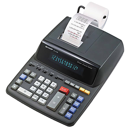 Sharp® EL-2196BL Printing Calculator, Black