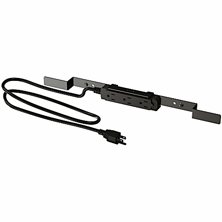 Peerless-AV® Electrical Outlet Strip with Cord Wrap - 3 x AC Power - 16.40 ft Cord - Black