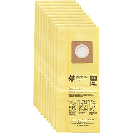 Hoover Hoover HushTone Vacuum Bags - 10 / Pack - Disposable, Micro Allergen - Yellow
