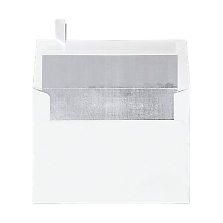 LUX Invitation Envelopes, A7, Peel & Stick Closure, Silver/White, Pack Of 500