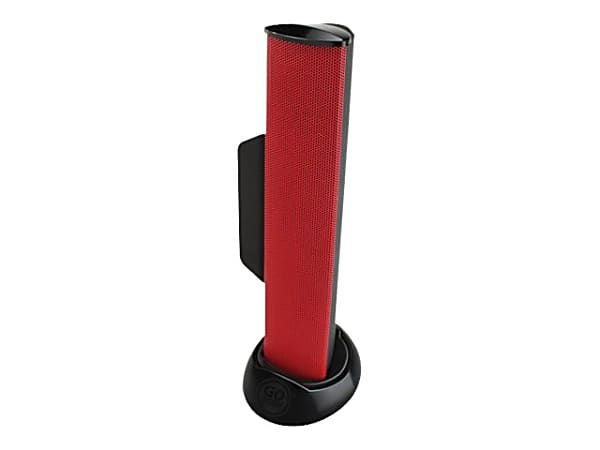 GOgroove SonaVERSE USB Sound bar for PC USB 2 Watt red Office Depot