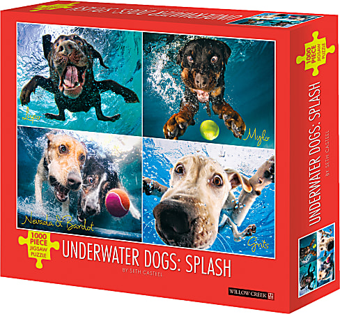 Willow Creek Press 1,000-Piece Puzzle, Underwater Dogs: Splash
