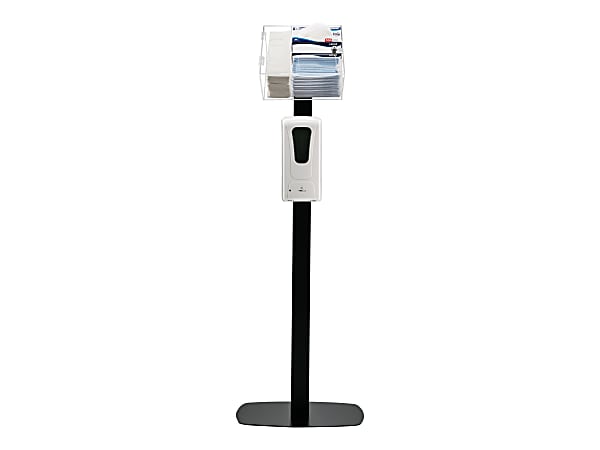 CTA Premium Thin Profile Sanitizing Station - Hand sanitizer/soap dispenser stand - steel, acrylic - black