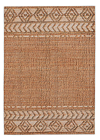 Linon Aria Area Rug, 3' x 5', Verica Copper/Cream