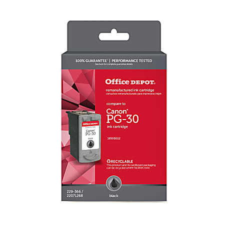 Office Depot® Brand Remanufactured Black Ink Cartridge Replacement For Canon® PG-30, ODPG30