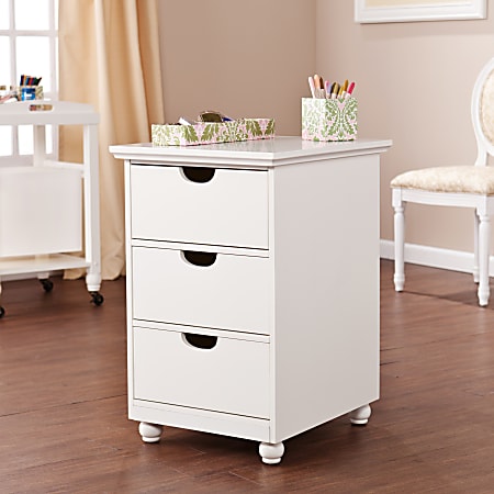 Anna Griffin Home Office 3-Drawer Storage Organizer, Antique White/Warm Cream