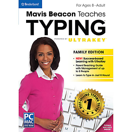 Mavis Beacon Teaches Typing Powered by UltraKey, Family Edition, For Mac®