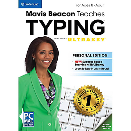 Mavis Beacon Teaches Typing Powered by UltraKey, Personal Edition, For Mac®