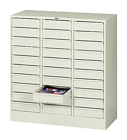 Tennsco 30-Drawer Organizer, Putty, Legal Size