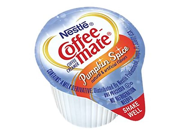 Nestlé® Coffee-mate® Single Serve Liquid Creamer, Pumpkin Spice Flavor, 0.38 Oz, 50 / Box