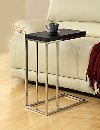 Monarch Specialties Hollow-Core Accent Table With Chrome Base,